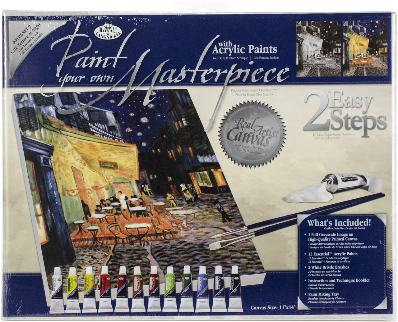 Royal & Langnickel(R) Paint Your Own Masterpiece Kit 11"X14"-Terrace At Night